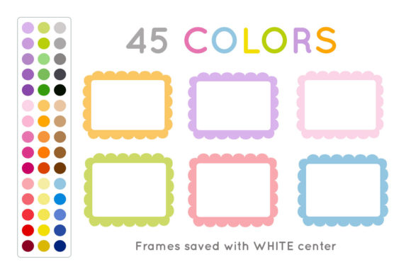 Colorful Scalloped Frame Clip Art for Creative Workflows