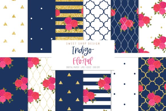 Digital Paper Blue Pink Flowers: A Versatile Resource for Creative Projects