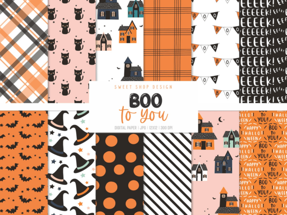 Digital Paper Boo to You: A Halloween-Themed Digital Scrapbook Pack for Creative Professionals