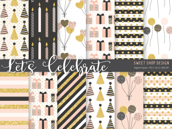 Digital Paper Let's Celebrate: A Versatile Resource for Creative Projects