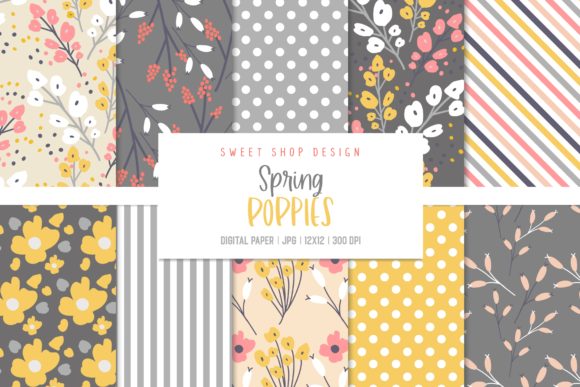 Digital Paper Spring Poppies: A Versatile Resource for Creative Projects