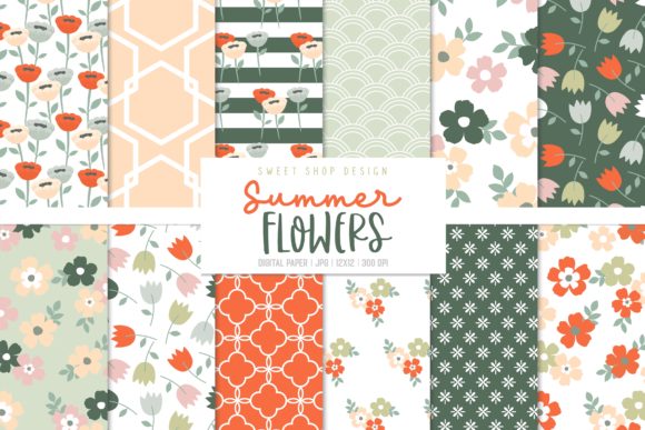 Digital Paper Summer Flowers: A Versatile Resource for Creative Projects