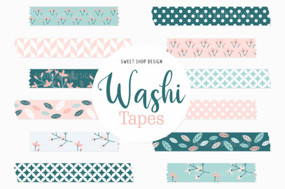 Digital Washi Tape Blue Pink Floral: A Versatile Tool for Modern Creativity