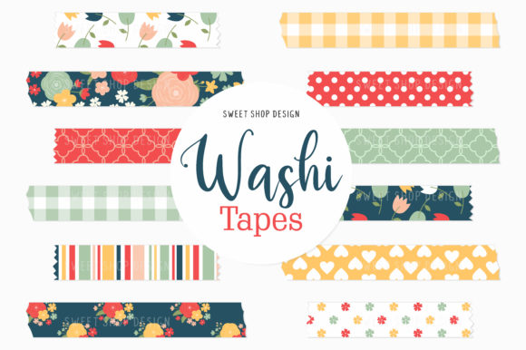 Digital Washi Tape Pretty Flowers: A Versatile Design Tool for Creatives and Businesses