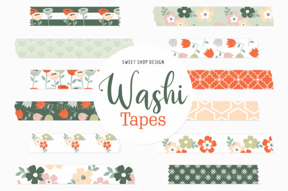 Digital Washi Tape Summer Flowers: A Versatile Creative Resource