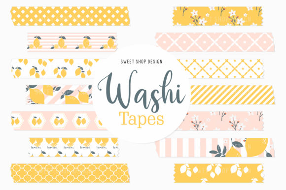 Digital Washi Tape Sunshine and Lemons: A Versatile Design Resource