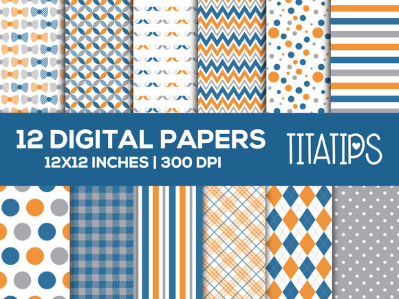 Father's Day Digital Papers Set