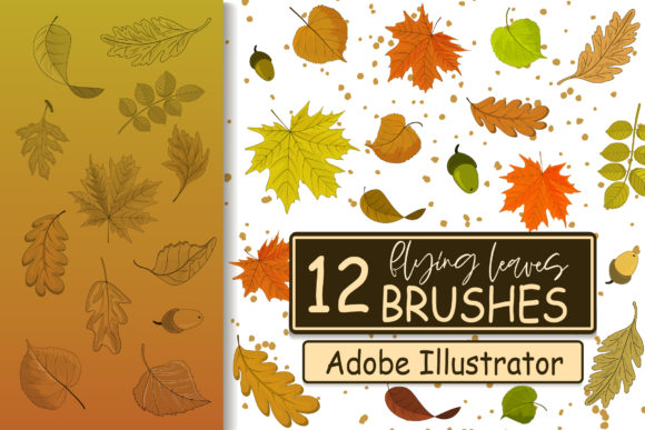 Flying Leaves Brushes for Creative Design