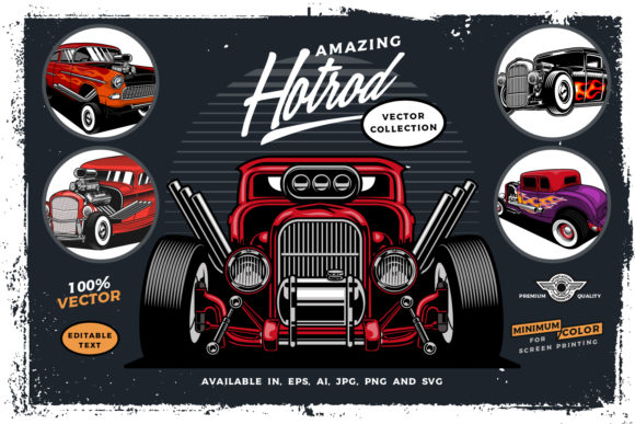 Hotrod Vector Cars: A Creative Resource for Screen Printers and Classic Car Enthusiasts
