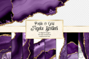 Purple and Gold Agate Borders