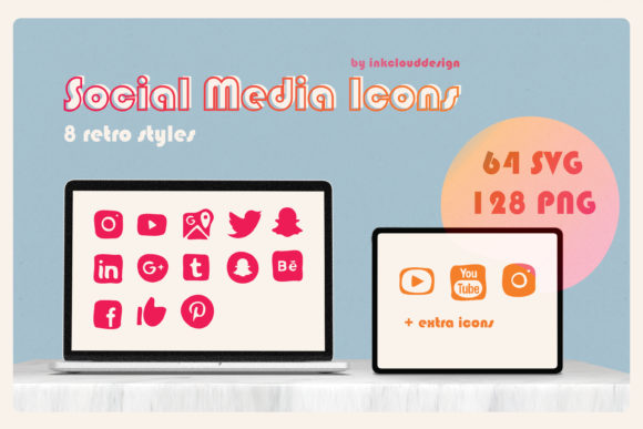 Retro Vintage Social Media Icons: A Nostalgic Touch for Modern Branding