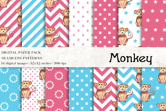 Watercolor Monkey Digital Papers: A Creative Resource for Artists and Designers